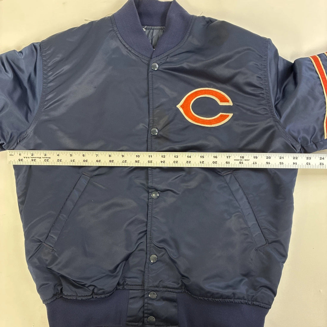Vintage Chicago Bears Starter Satin Bomber Jacket Size Medium NFL