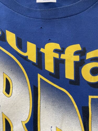 Vintage Buffalo Sabres Spell Out Starter T-Shirt Size Large 90s NHL