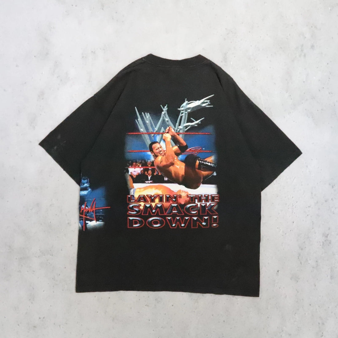Vintage The Rock Wrestling T-Shirt Size XL 1999 90s WWF WWE