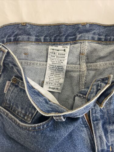 Vintage Carhartt Work Denim Jeans Pants Size 33 X 32