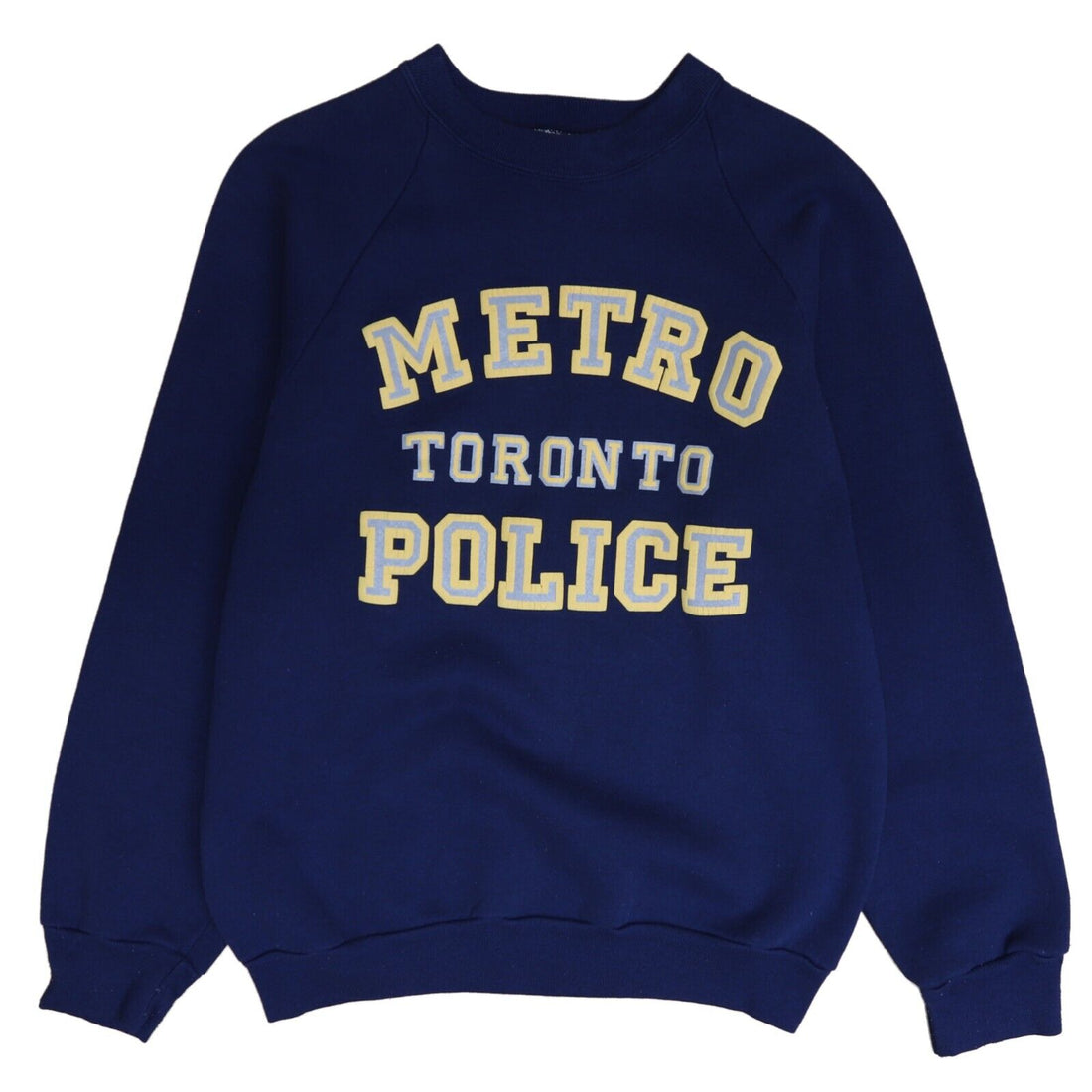 Vintage Metro Toronto Police Sweatshirt Crewneck Size Large Navy 90s