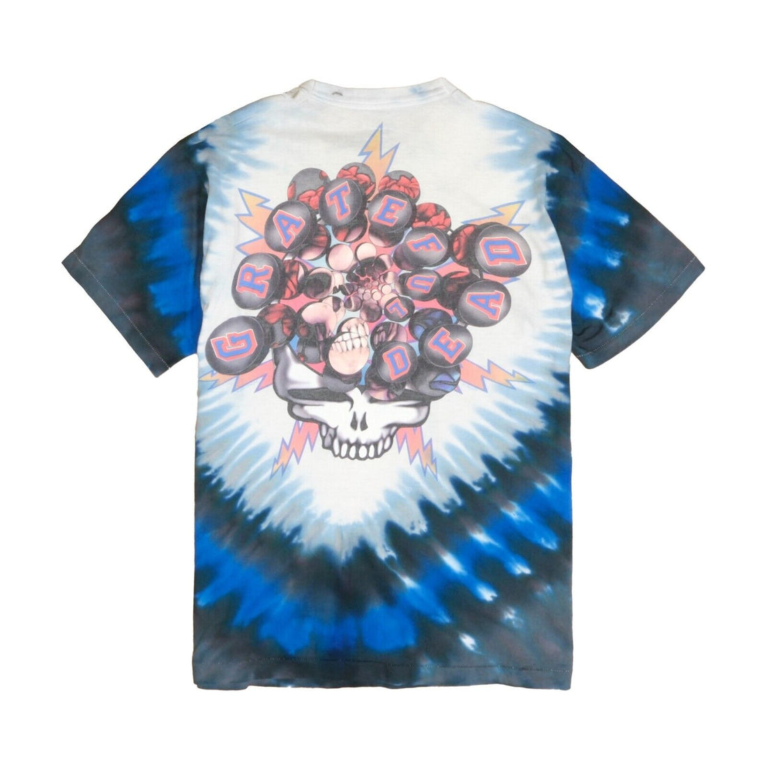 Vintage Grateful Dead Hockey Minglewood Liquid Blue Tie Dye T-Shirt XL 1994