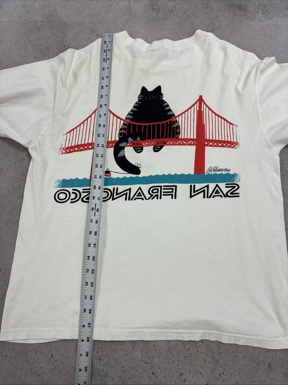 San Francisco Cat B Kliban Crazy T-Shirt Size Large