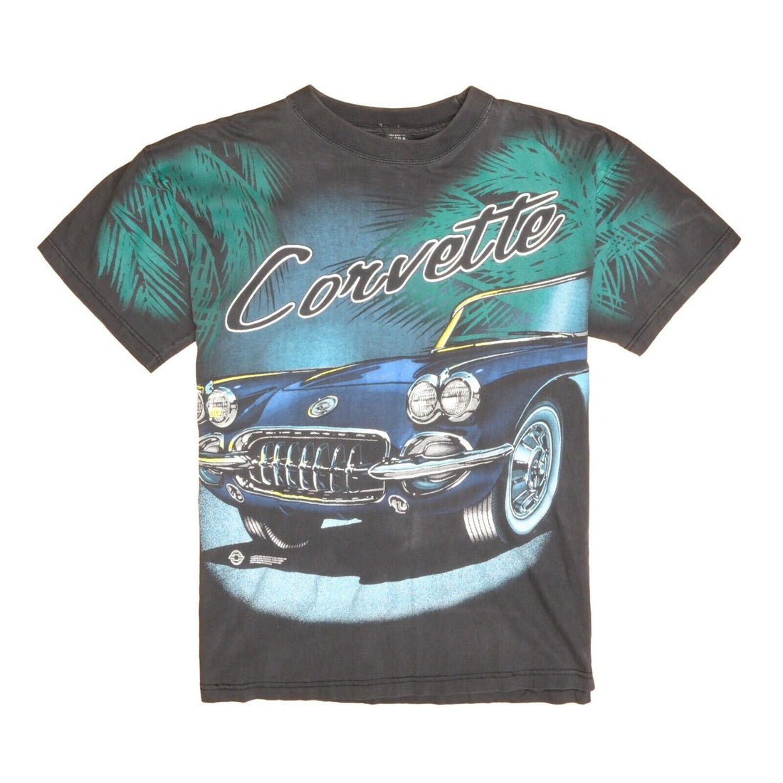 Vintage Chevrolet Corvette T-Shirt Size Large All Over Print