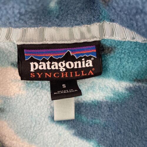 Patagonia Synchilla Trout Tails Snap T Fleece Jacket Size Small