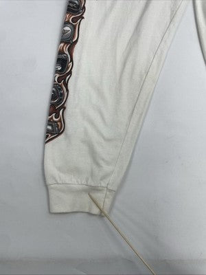 Harley Davidson Motorcycles Flame Long Sleeve T-Shirt XL White