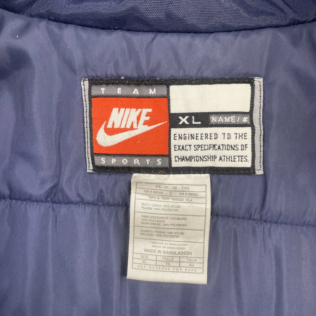 Vintage Michigan Wolverines Nike Puffer Bomber Jacket Size XL NCAA