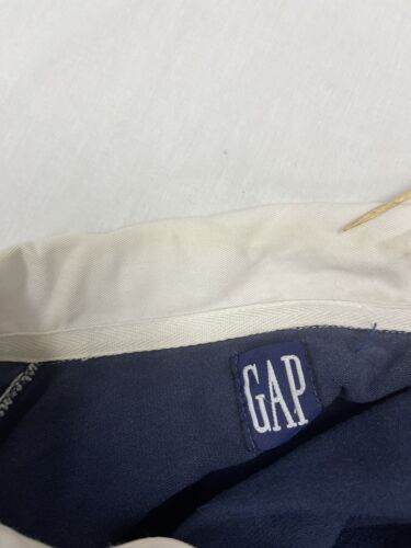 Vintage Gap Rugby Shirt Size XL Gray Striped Long Sleeve