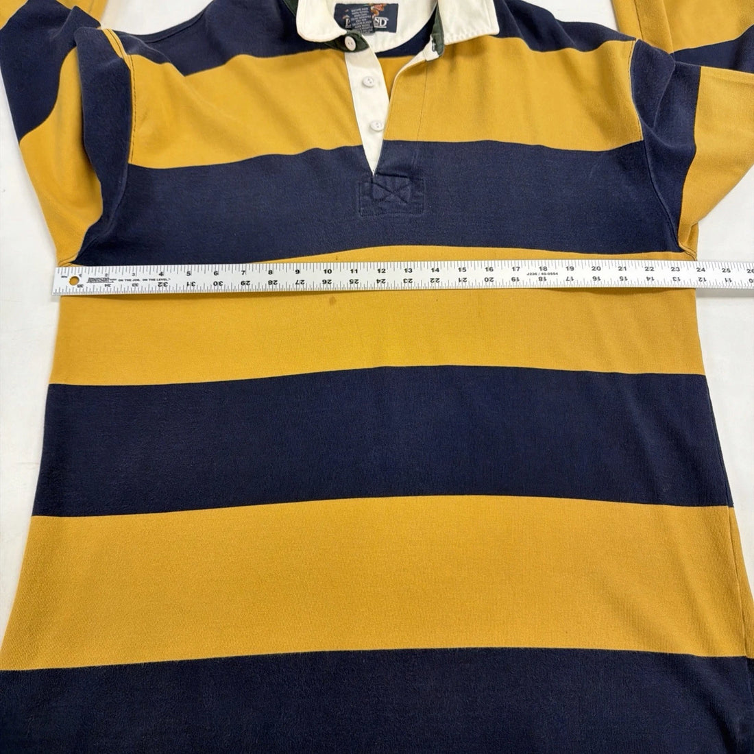 Vintage Lands End Striped Rugby Shirt Size Large Tall