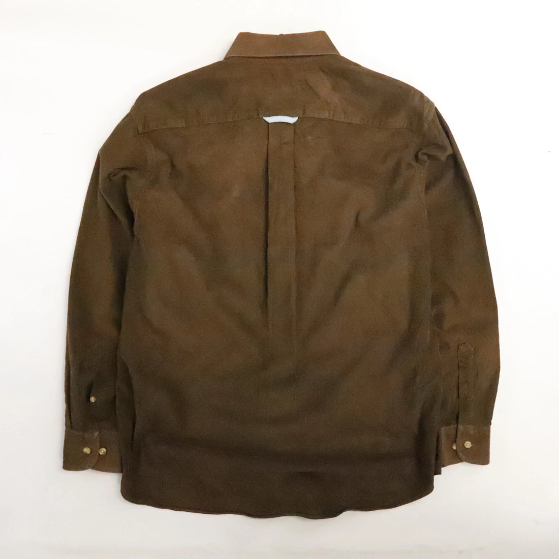 Barbour Button Up Plain Shirt Size Large Brown