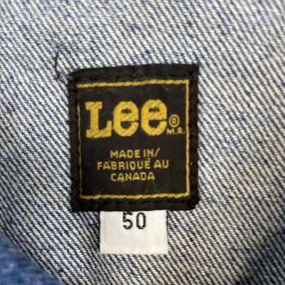 Vintage Lee Golden Wedding Canadian Whiskey Denim Trucker Jacket Size 50