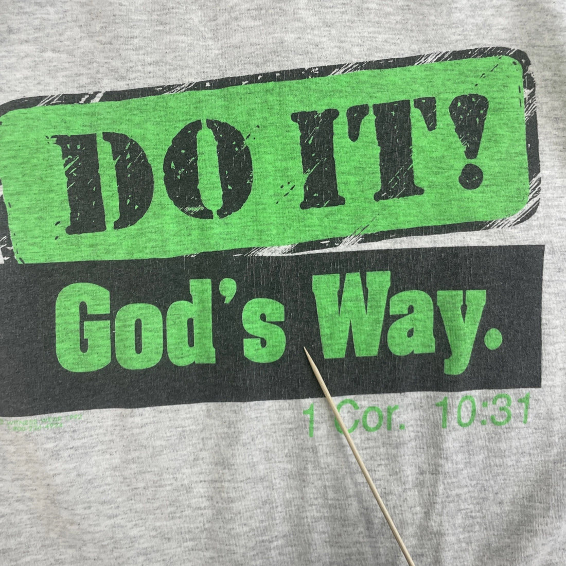 Vintage Do It's God Way T-Shirt Size XL Jesus Religion 90s