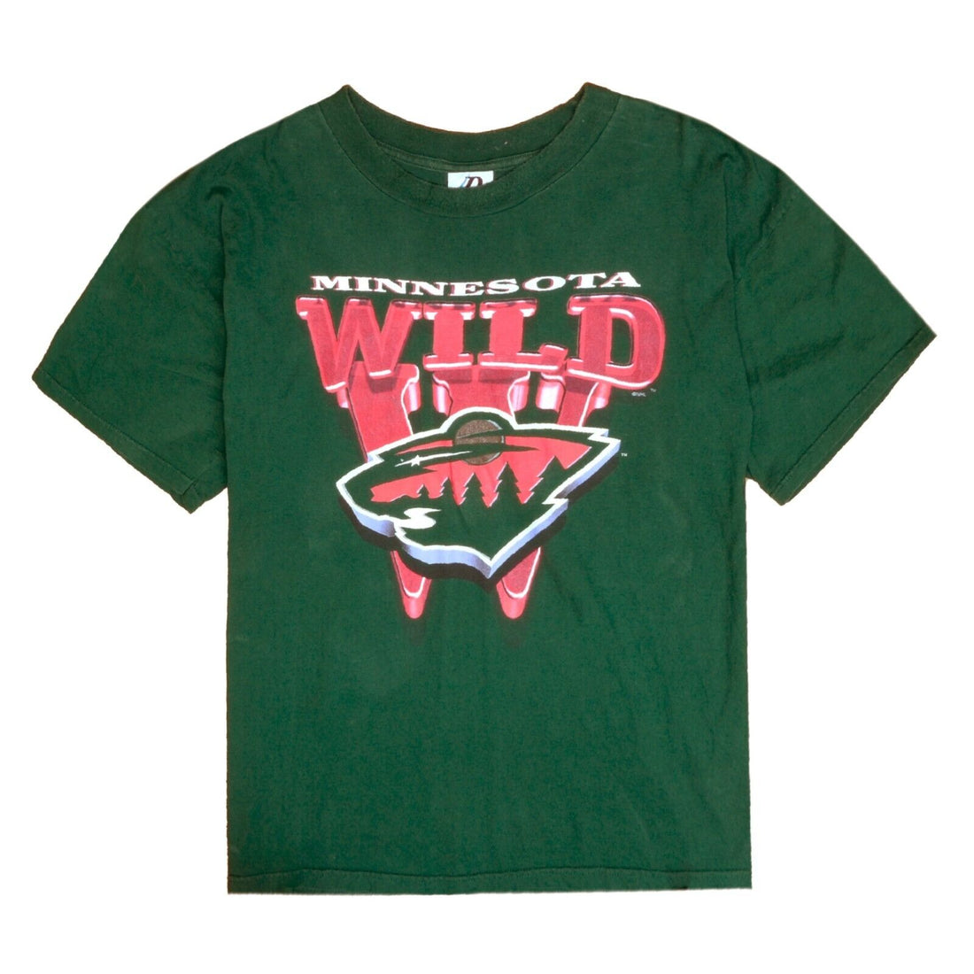 Vintage Minnesota Wild Dynasty T-Shirt Size 2XL Green 90s NHL