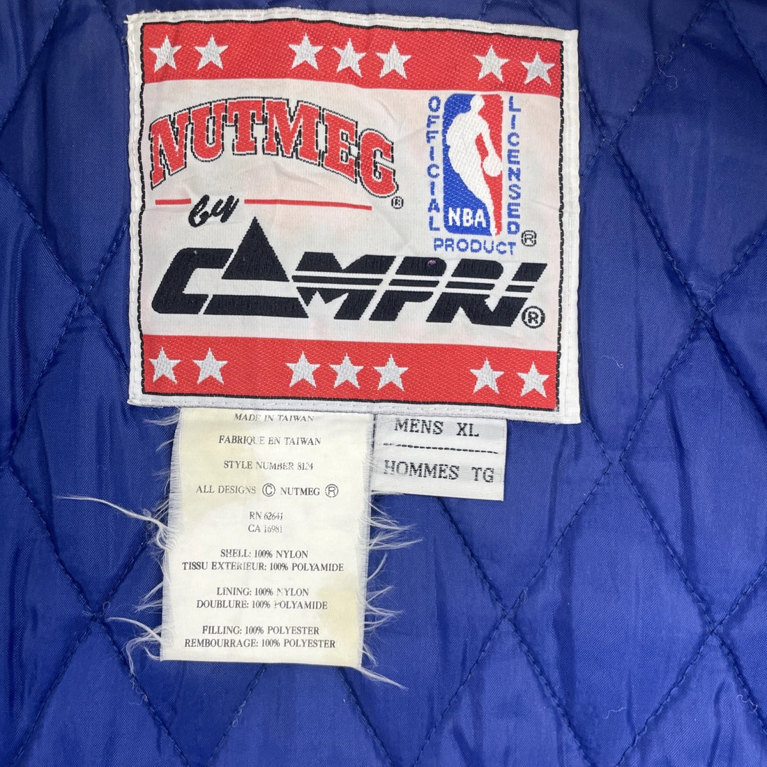 Vintage Washington Bullets Nutmeg Bomber Jacket Size XL NBA