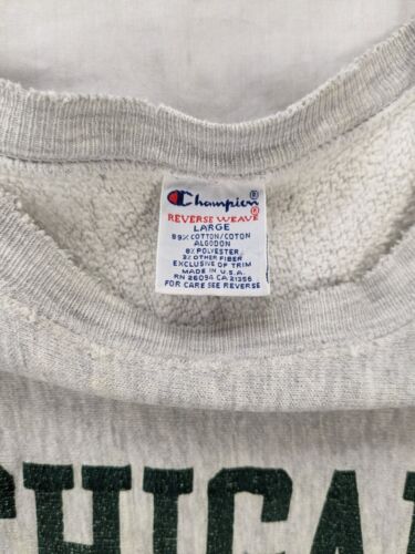 Vintage Reverse Weave Champion Small Logo Sweatshirt 1990s Size Large Made in USA