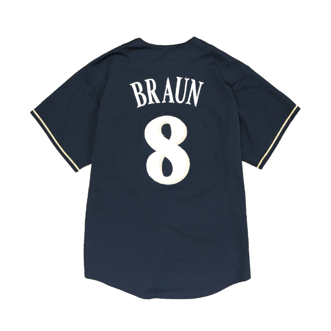 Milwaukee Brewers Ryan Braun Majestic Baseball Jersey Size XL Blue MLB