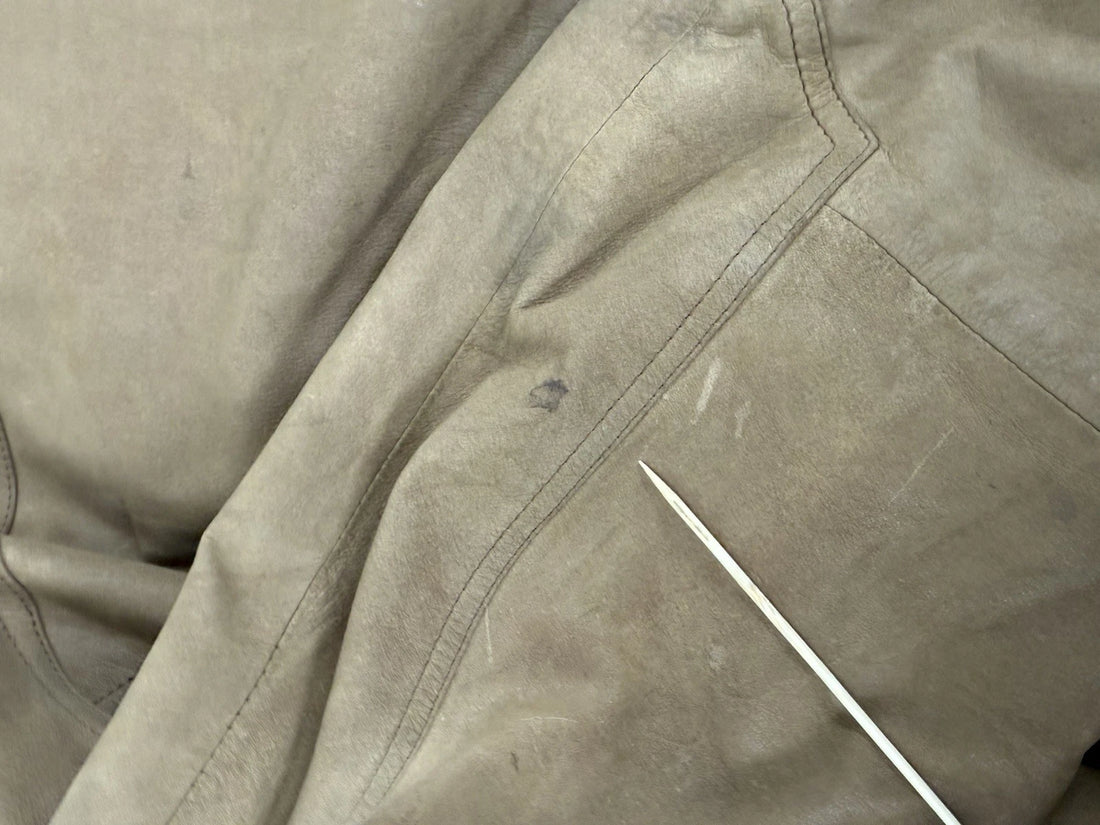 Leather Bomber Jacket Size Medium Brown