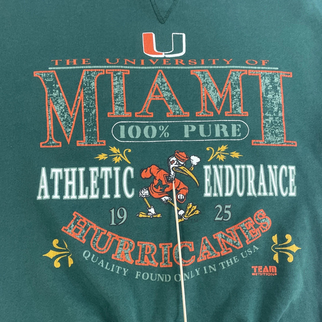 Vintage Miami Hurricanes Crewneck Sweatshirt Size Medium NCAA