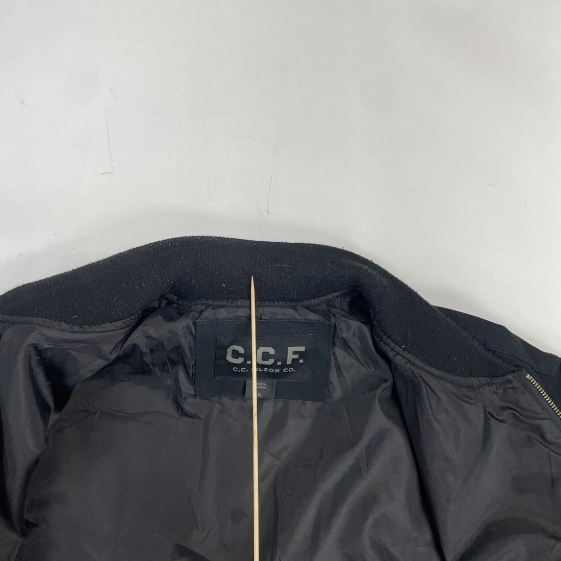 C.C. Filson Bomber Work Jacket Size XL Black CCF