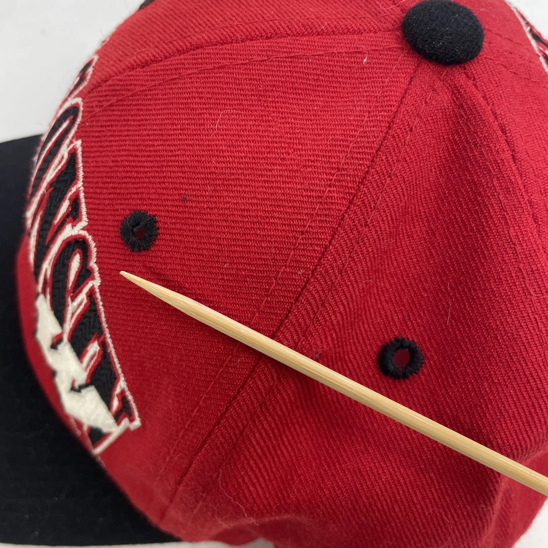 Vintage Wisconsin Badgers Blockhead Wool Starter Snapback Hat Cap OSFA 90s NCAA