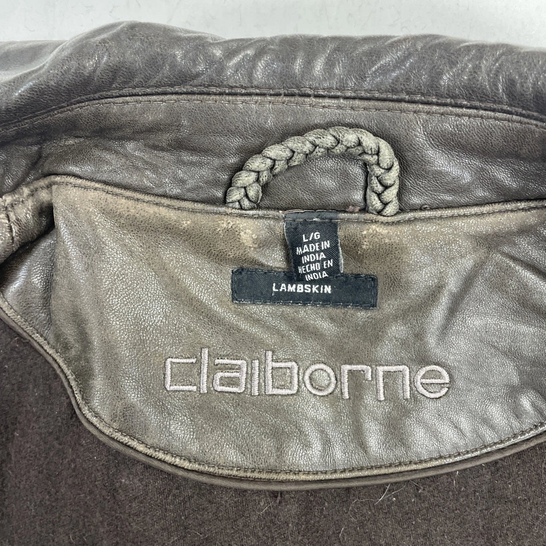 Claiborne Lambskin Leather Coat Jacket Size Large