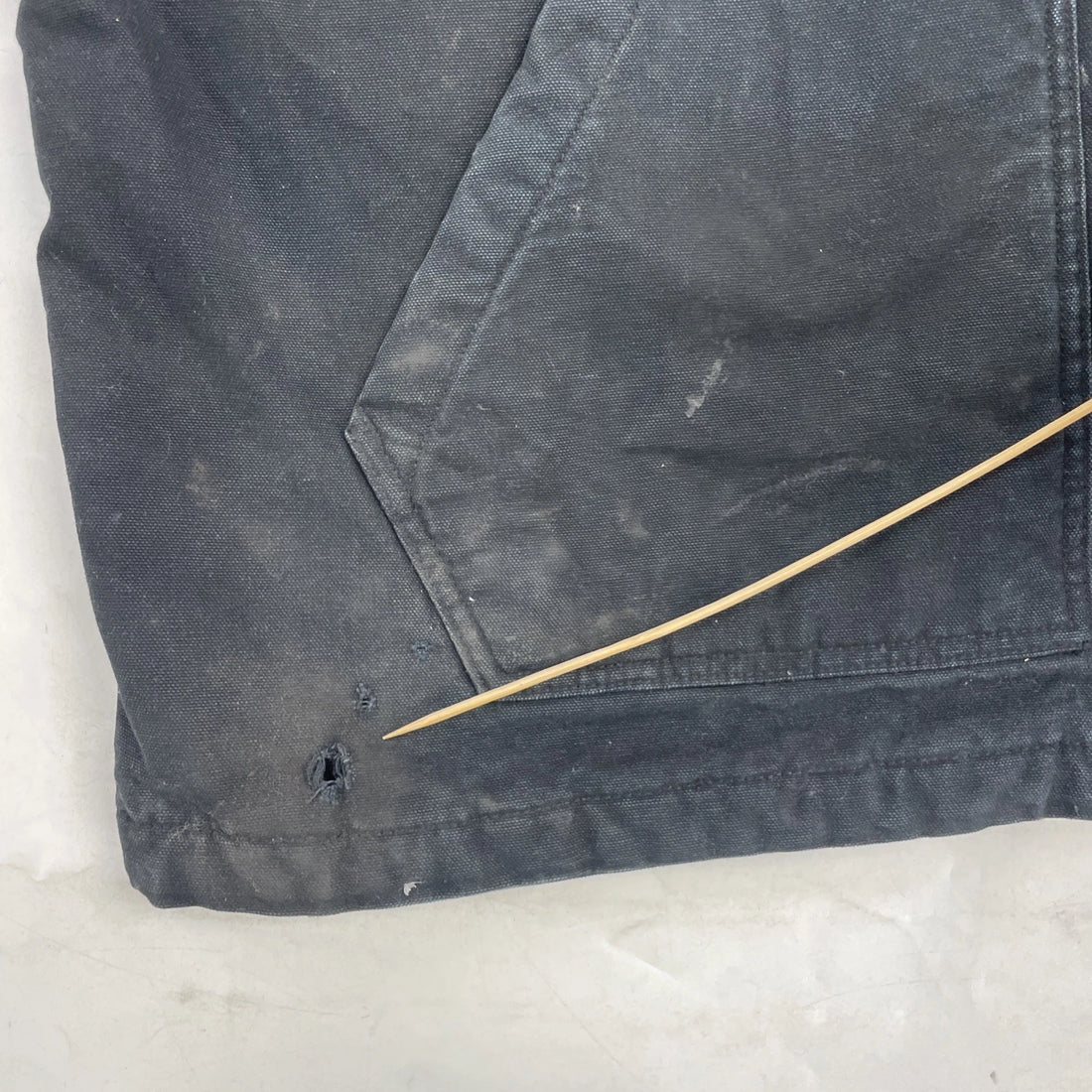 Carhartt Canvas Work Jacket Size XL Black Sherpa Lined