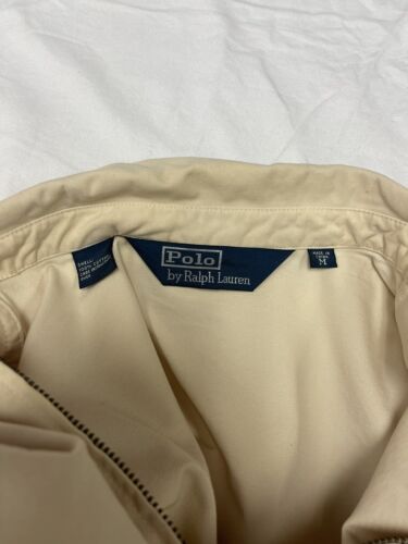 Vintage Polo Ralph Lauren Harrington Jacket Size Medium Tan Beige