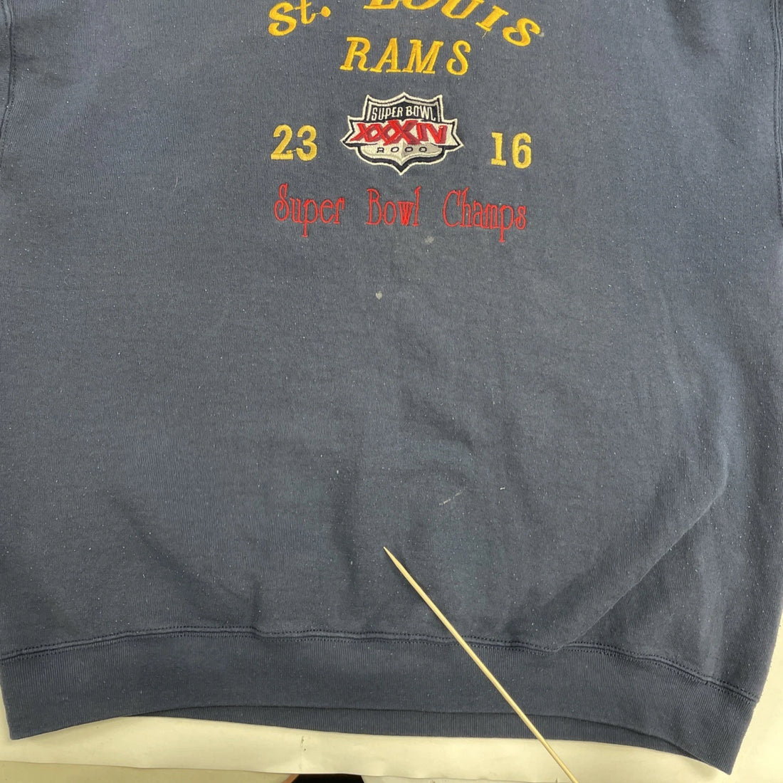 Vintage St. Louis Rams Super Bowl XXXIV Champs Sweatshirt Crewneck Size XL NFL