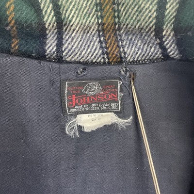 Vintage Johnson Woolen Mills Wool Jacket Size 50 Plaid