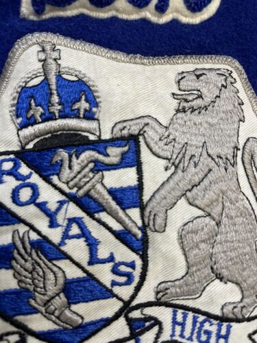 Vintage Woodbury Royals Wool Cheerleader Varsity Jacket Womens Medium 40s 50s