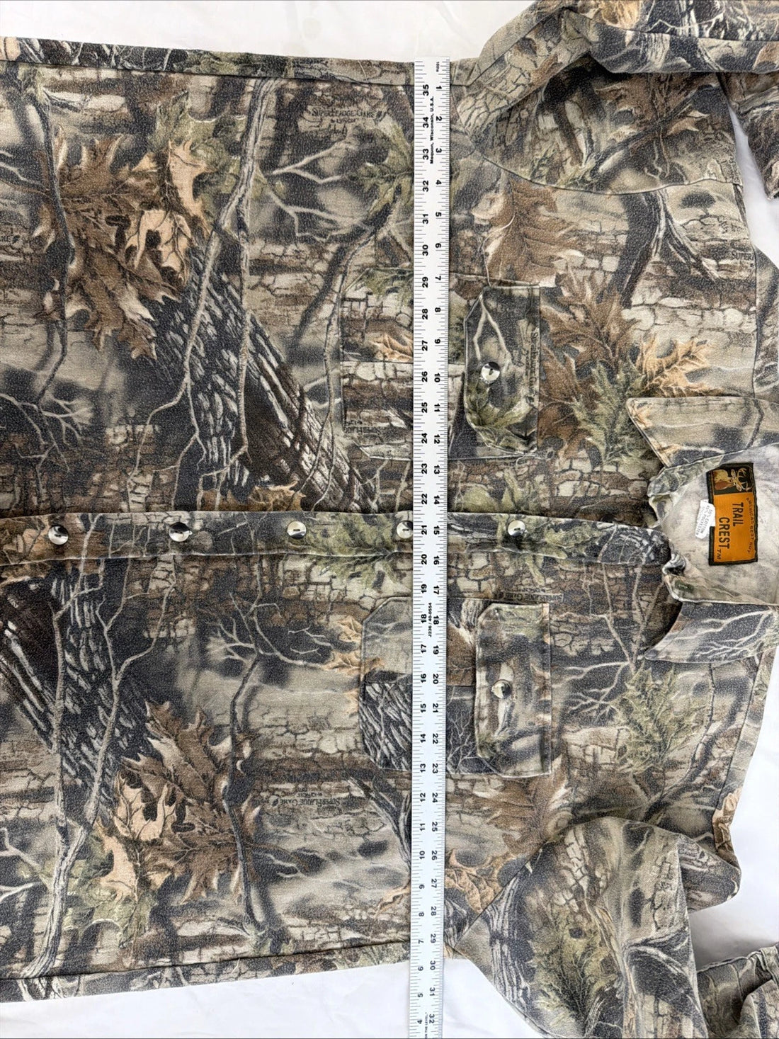 Trail Crest Superflauge Game Camo Button Up Shirt Size 3XL