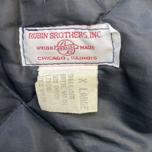 Vintage Chicago Rubin Brothers Bomber Jacket Size XL