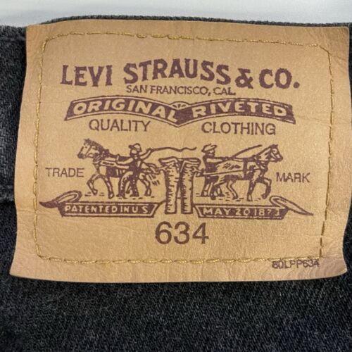 Vintage Levi Strauss & Co. 634 Denim Jeans Pants Size 33 X 30 Black Orange Tab