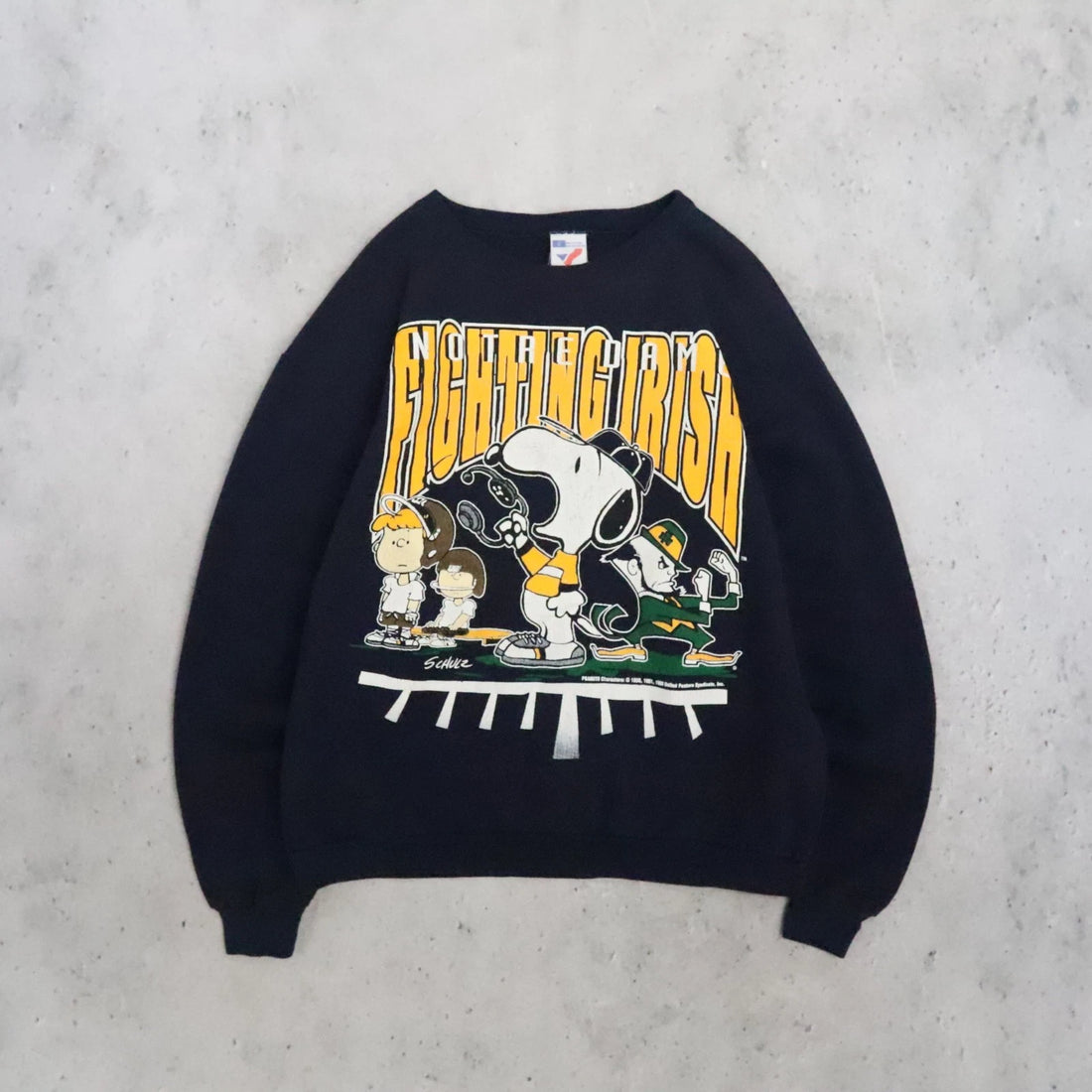 Vintage Notre Dame Fighting Irish Peanuts Crewneck Sweatshirt Large 90s NCAA
