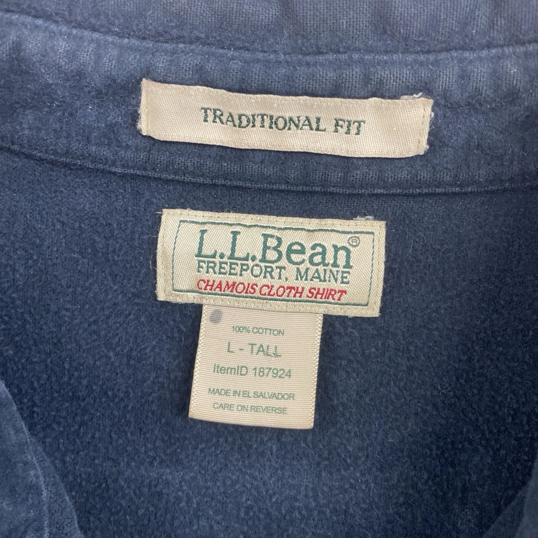 L.L. Bean Button Up Shirt Size Large Tall Blue