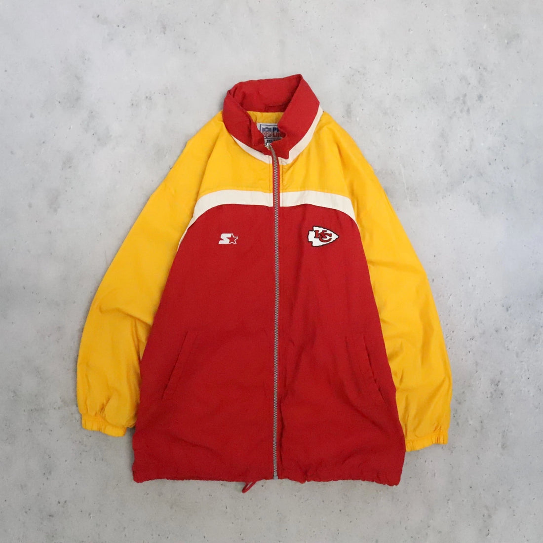 Vintage Kansas City Chiefs Starter Windbreaker Light Jacket Size 2XL NFL