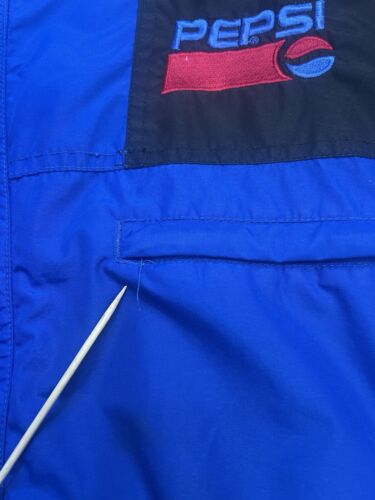 Vintage Columbia Pepsi Windbreaker Light Jacket Size XL Blue