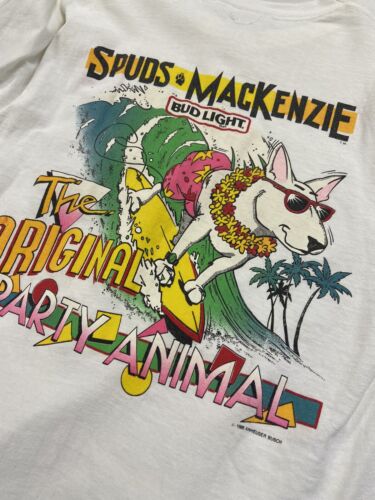 Vintage Spuds Mackenzie Original Party Animal T-Shirt Size Medium