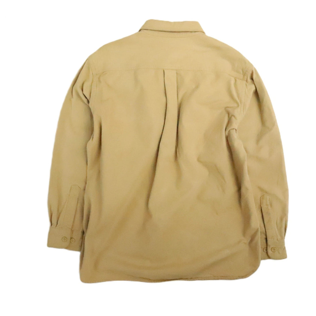 Vintage LL Bean Button Up Long Sleeve Shirt Size Large Beige