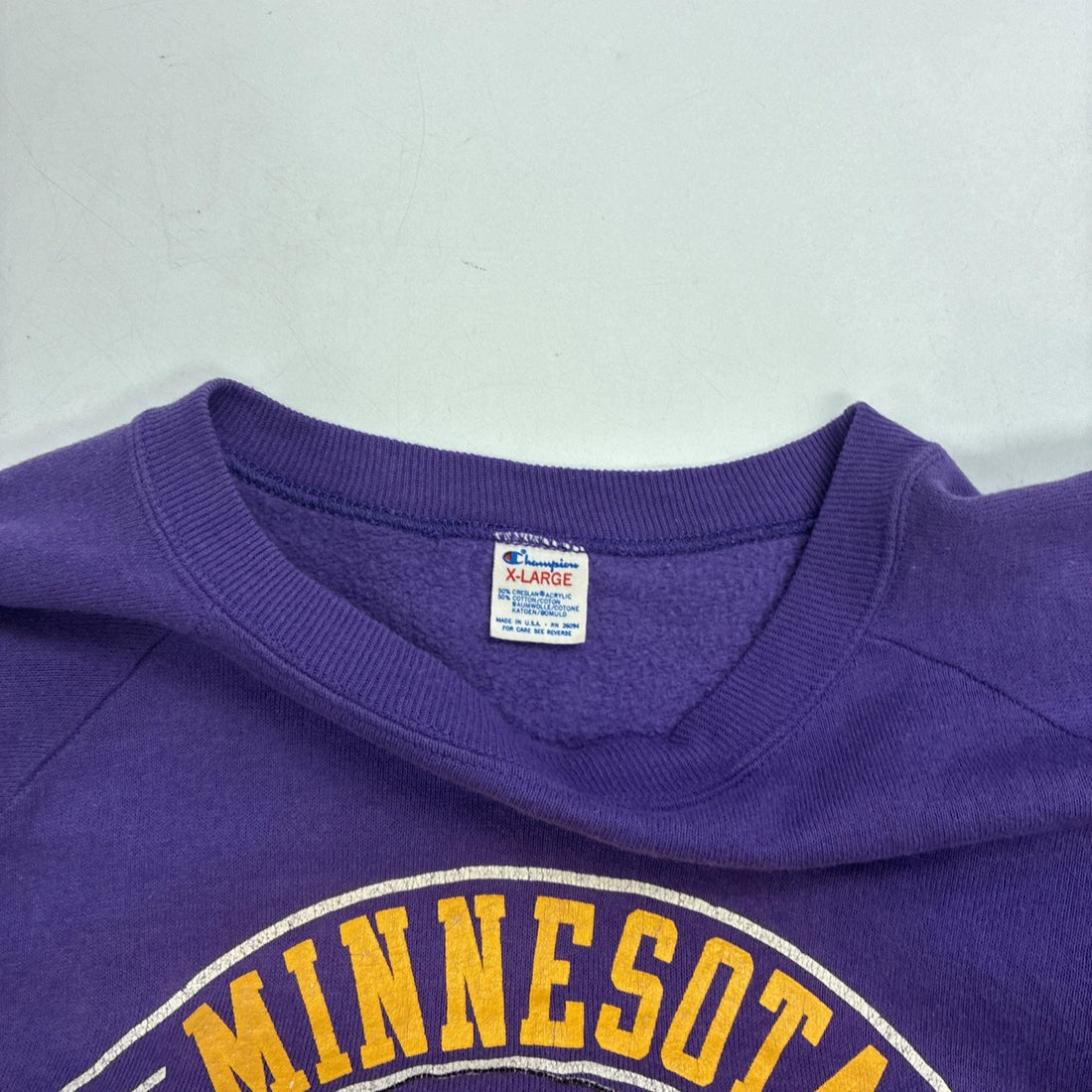 Vintage Minnesota Vikings Champion Sweatshirt Crewneck Size XL 80s NFL