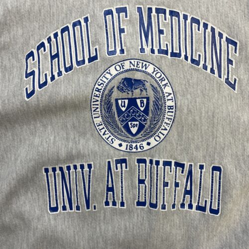 Vintage University New York School Medicine Champion Reverse Weave Sweatshirt XL