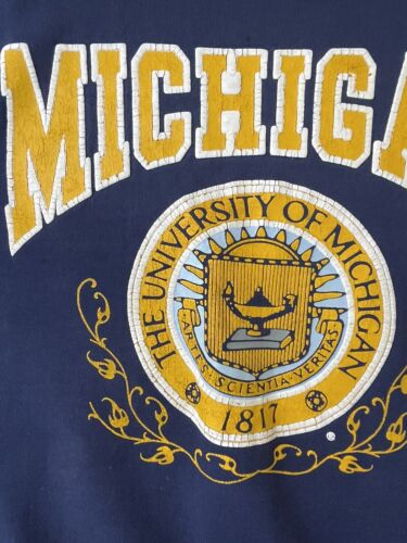 Vintage Michigan Wolverines Crest Russell Athletic Sweatshirt Small 90s NCAA