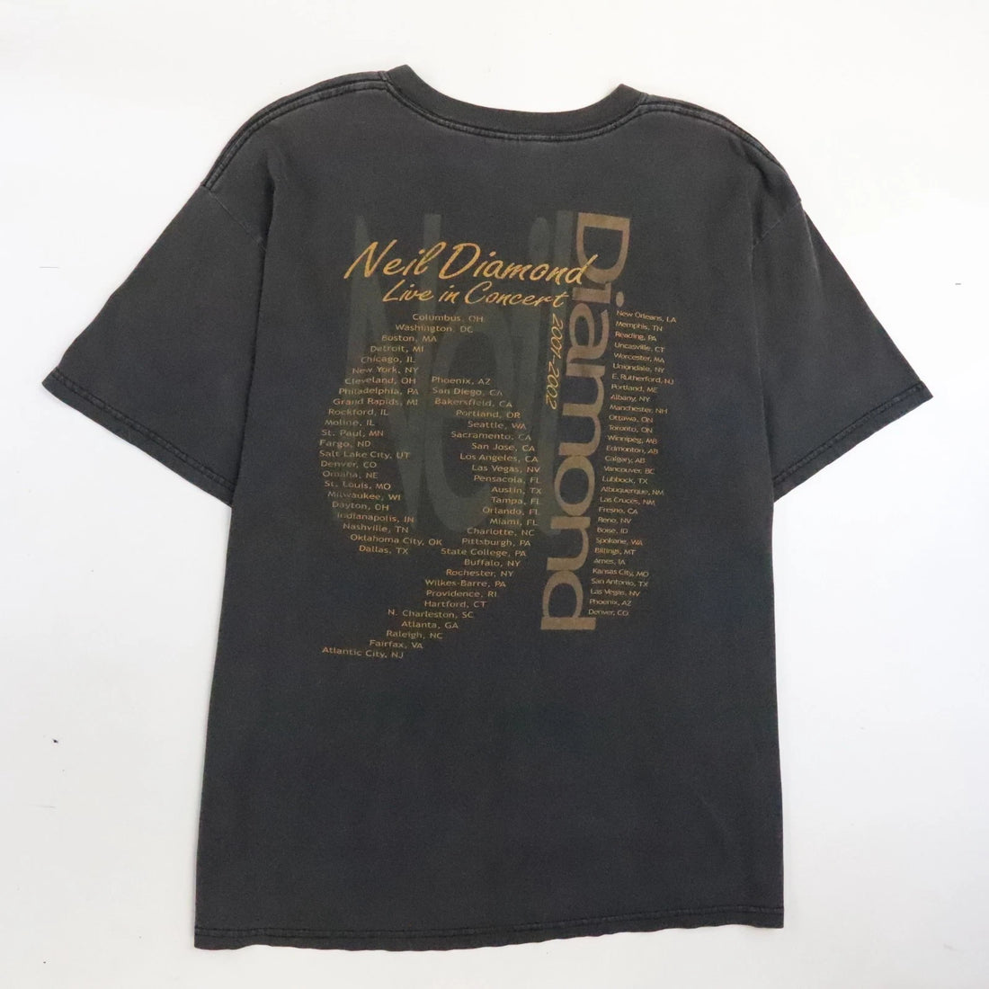 Vintage Neil Diamond On Tour 2002 T-Shirt Size XL