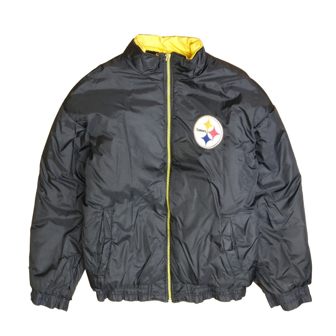 Vintage Pittsburgh Steelers Reversible Bomber Jacket Size XL NFL