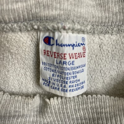 Vintage Wesleyan Champion Reverse Weave Crewneck Sweatshirt Large Distressed 90s