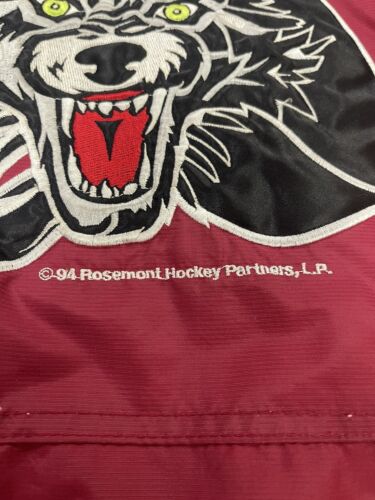 Vintage Chicago Wolves Starter Puffer Jacket Size XL Red Insulated IHL