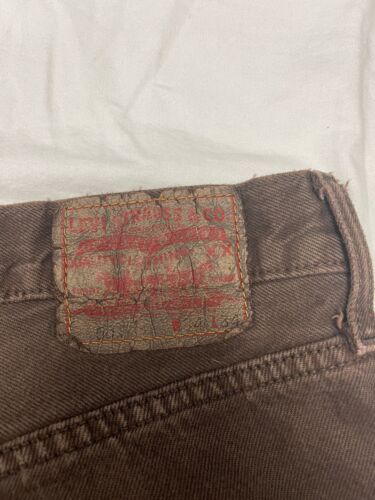 Vintage Levi Strauss & Co 501 Denim Jeans Size 34 X 34 Brown 5010632