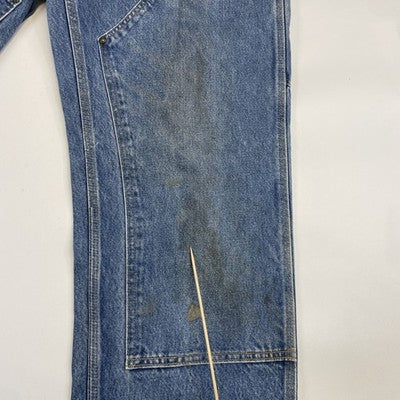 Vintage Carhart Double Knee Denim Jeans Work Pants Size 34 X 32 Blue B73DST