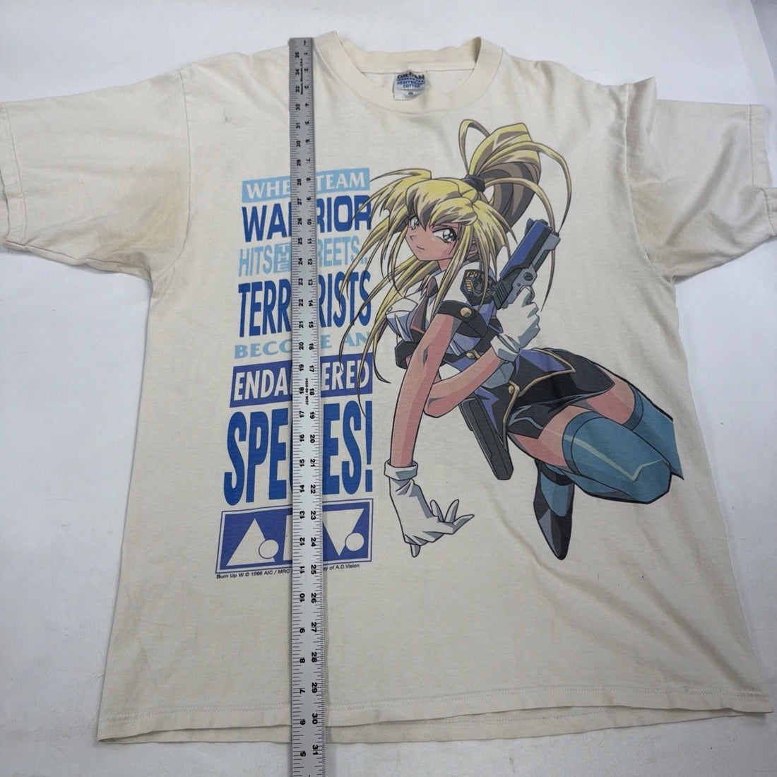 Vintage Burn Up W T-Shirt Size XL Anime Manga AOP