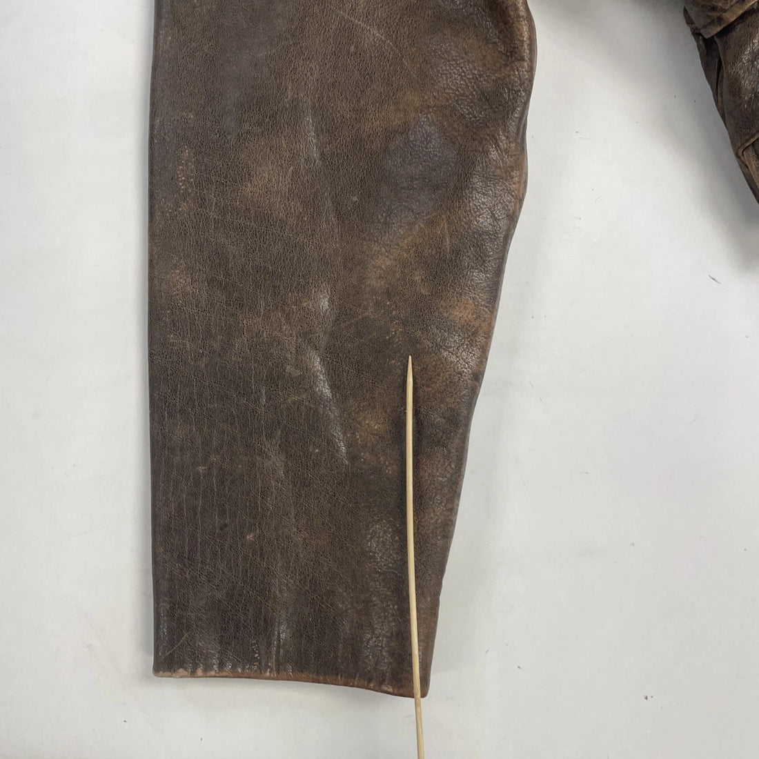 Oakwood Classic Leather Coat Jacket Size Large Brown